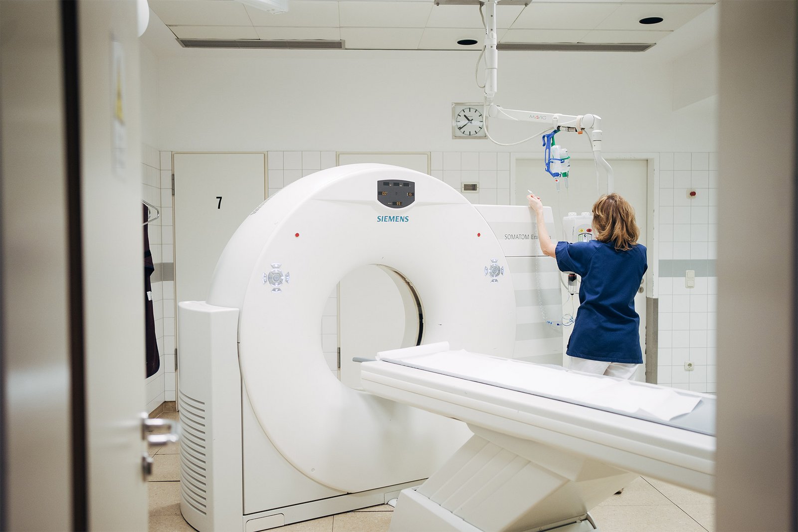 CT Gerät in der Radiologie am Alexianer St. Gertrauden Krankenhaus Berlin 
